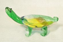 Art Glass Sea Turtle Blue Green Figurine by Berni Enterprises