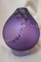 Art Glass Amethyst Vase with Dotted Line by Andrew Shea