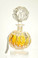 Art Glass Perfume Scent Bottle Round Amber Yellow Hand Blown Romania By Ion Tamaian