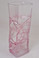 Art Glass Pink Squeezed Vase Fused Glass Hand Blown Romania By Ion Tamaian