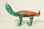 Art Glass Sea Turtle Red Green Figurine by Berni Enterprises