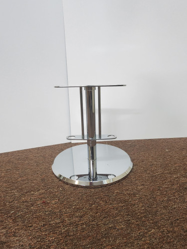 Our Government Spec military guidon stand has a polished finish. This stand is designed to work with our Guidon Poles﻿. Adapter included to hold three (3) poles.

Meets U.S. government specifications
Weighs 30 pounds, approx. 14" diameter, very stable
Polished mirror chrome finish
The center shaft is approx. 11 ¼" in length and can be unscrewed for storage
Works with any of our Guidon Poles or any pole up to 1.25" diameter