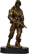 Soldier Standing With Rifle Statue