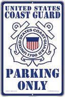 U.S. Coast Guard Only Parking Sign