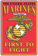 U.S. Marines Only Parking Sign First To Fight
