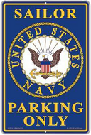 U.S. Navy Sailor Only Parking Sign With Seal