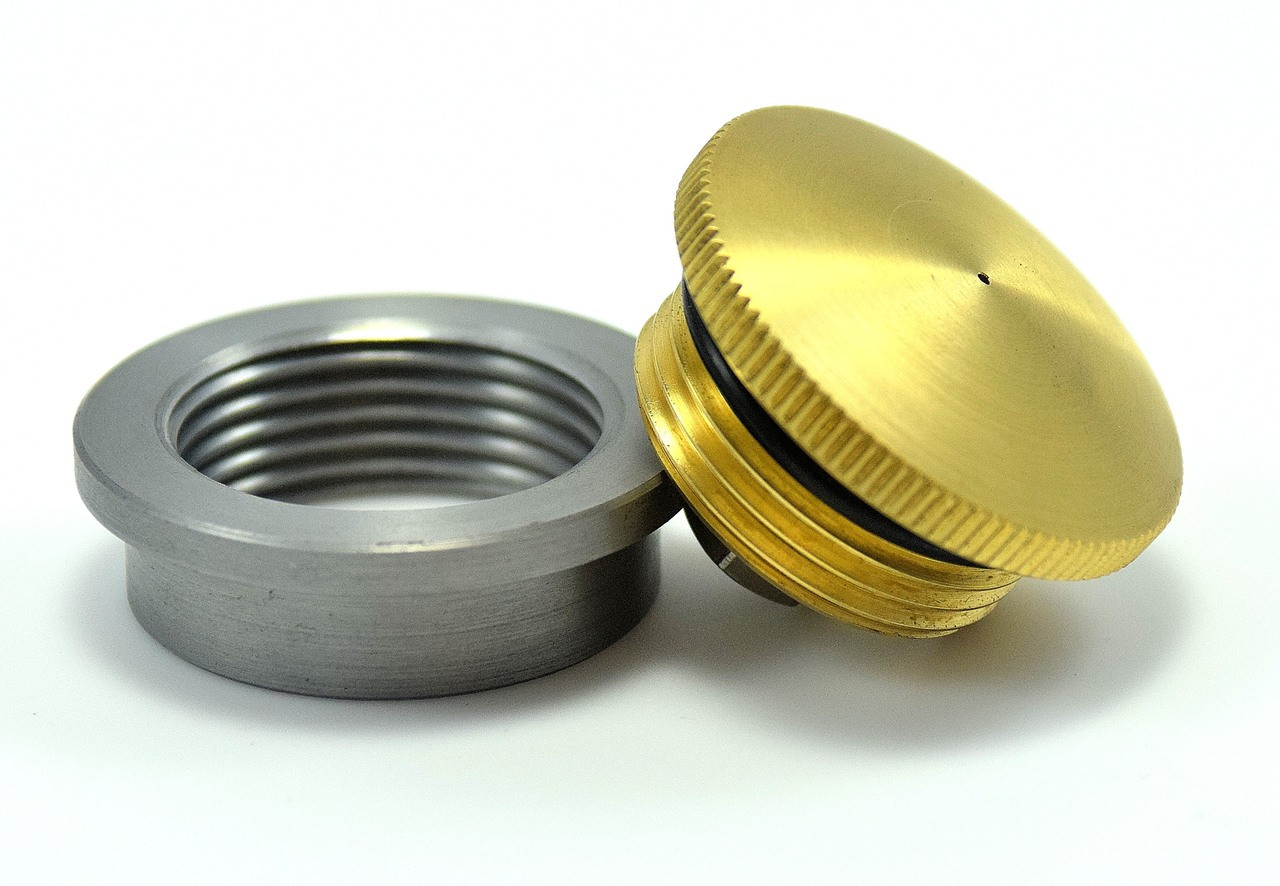 brass weld in filler neck cap and bung for oil tank and gas tank non vented