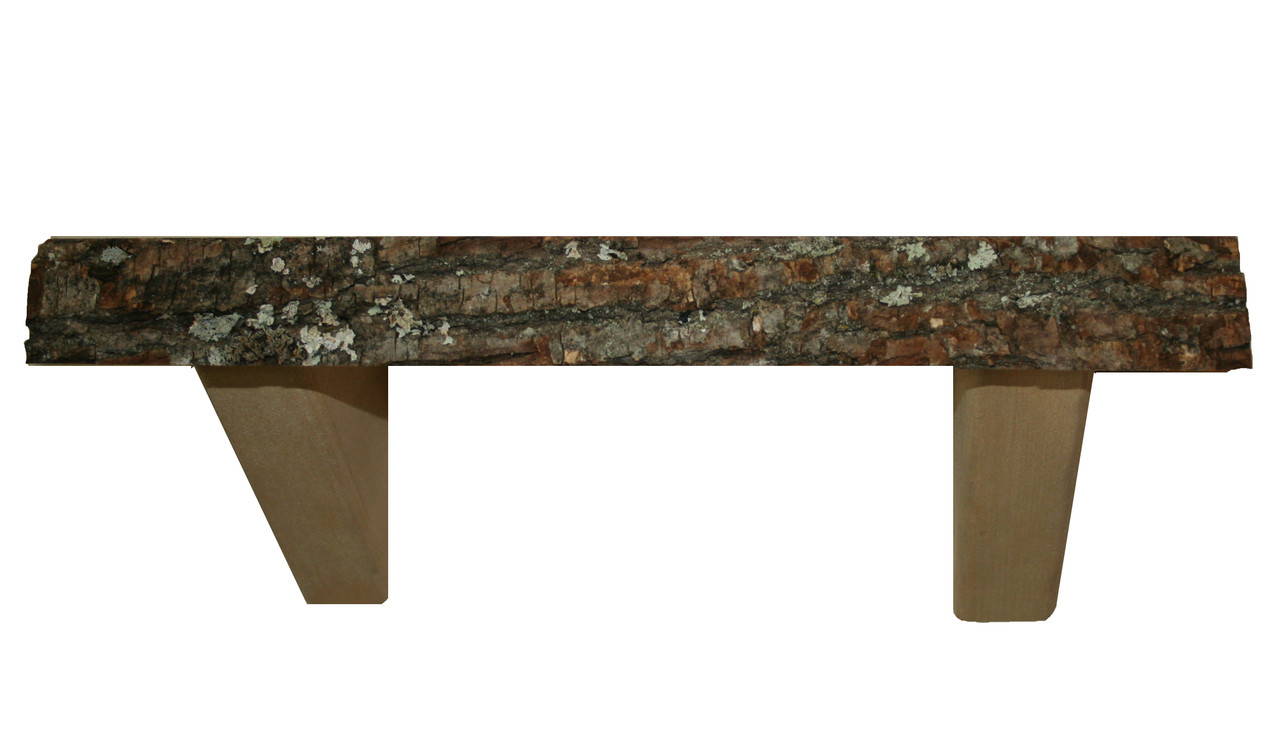 Basswood Barkside Edge Shelf Kit – Natural Kiln-Dried Wood, Includes Mounting Brackets (16" Length) - View #5