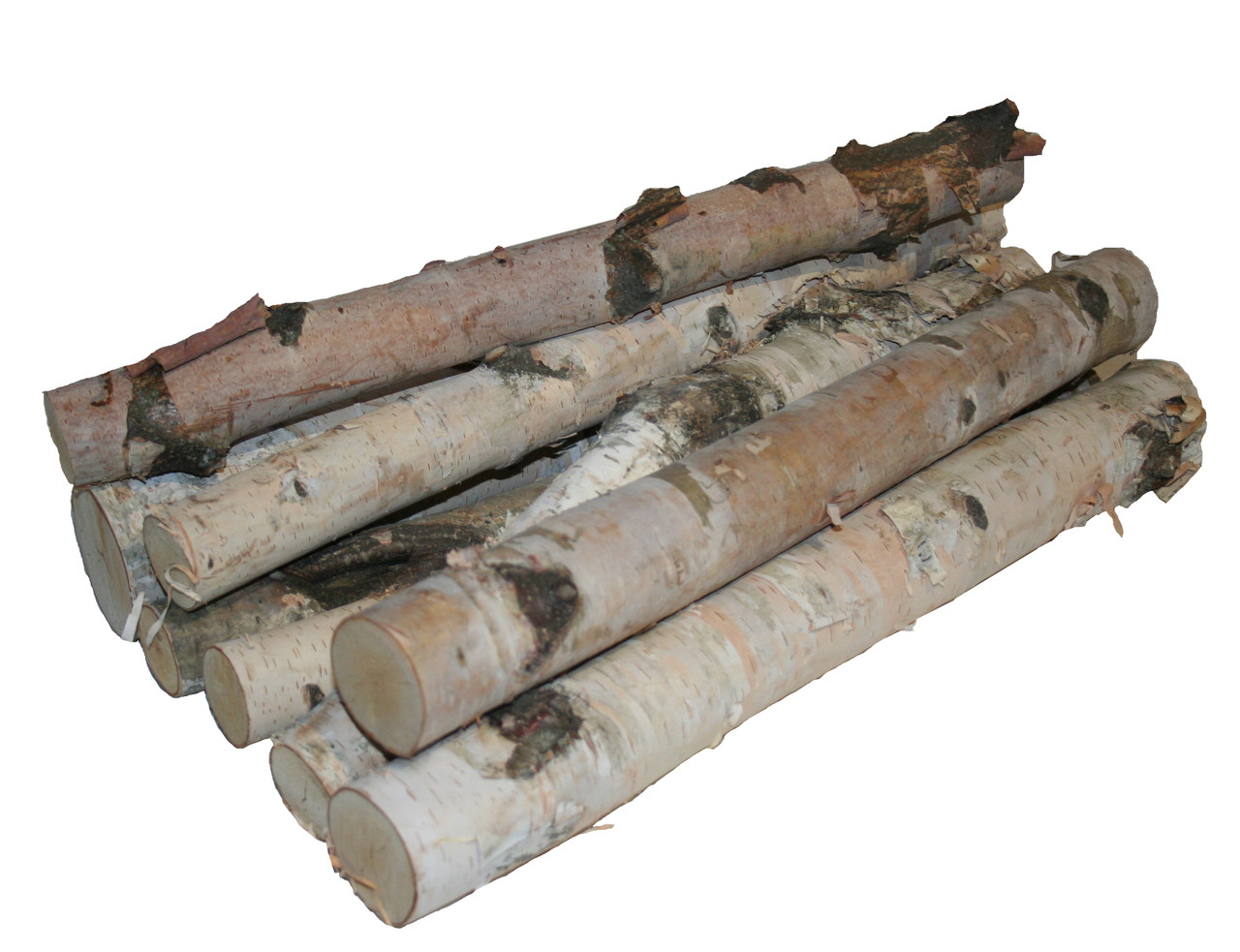 White Birch logs, 4 count, varies 3 inches to 4 inches long with