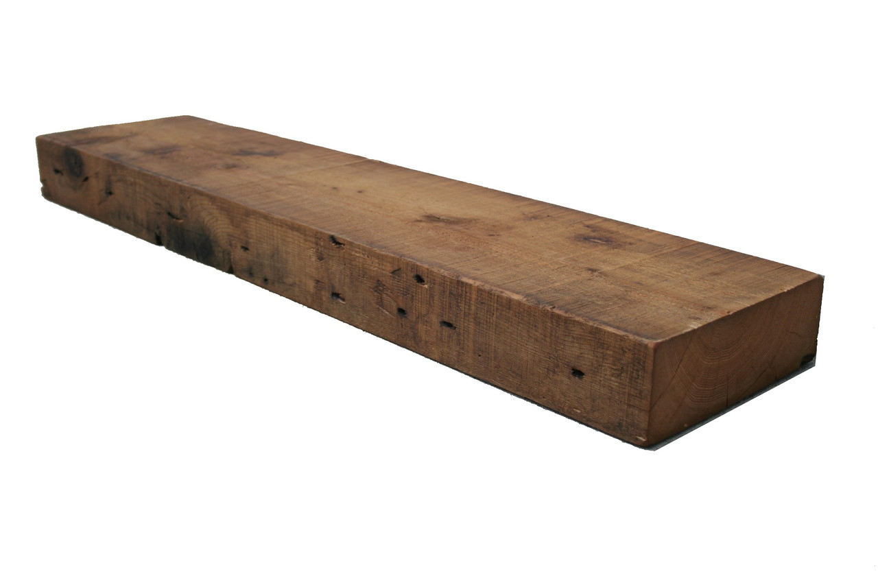 Rustic Barn Beam Mantel Reclaimed Farmhouse Wood Shelf Wilson