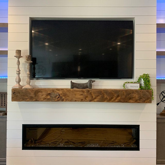 Wilson Wood Crafts Rustic Hand Hewn Barn Beam Mantel 5x5-48 inches Long