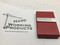 Cigarette/Credit Card Case - RED Stainless Steel PU Leather (8110)