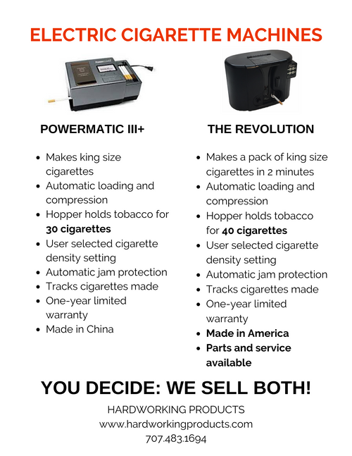 Electric Cigarette Machine Comparison