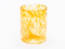 Saffron hand blown drinking glass made from recycled glass 
