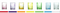 Color selection of contemporary, organic medium glasses. Mix and match!
