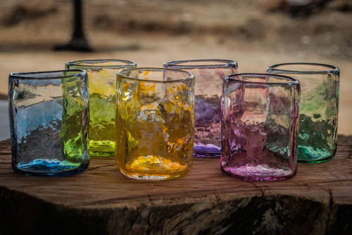  Handcrafted drinking glasses made from recycled glass