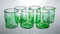  Green handcrafted medium glasses made from recycled glass