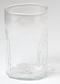 Clear hand blown drinking glasses made from recycled glass
