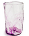 Violet hand blown drinking glasses made from recycled glass
