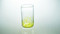 Lemon yellow  handcrafted drinking glass made from recycled glass