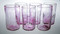 Violet  handcrafted drinking glasses made from recycled glass