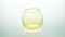 Lemon yellow handcrafted stemless wine glass made from recycled glass