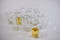 Tall Thin handcrafted shot glasses made from recycled glass - clear