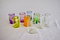 Selection of handcrafted shot glasses made from recycled glass
