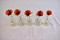 Tall Thin handcrafted shot glasses made from recycled glass - clear
Double nicely as small flower vases