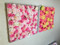 "Sunset" Silk Flowers in Gloss White Frame  pictured with Bright Pink in Rose Gold Glitter Frame