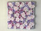 "Lilac & Pink" Silk flowers in Glittery Silver Frame 24"x24"