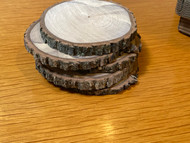 Natural Alder Wood Coasters - Set of 4