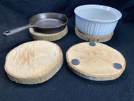 Walnut Wood Trivet - Hot Plate Holder - Natural Rough Cut - Single Trivet 