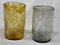 Amber and Smoke colors - hand blown drinking glass tumbler - size large