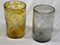 Amber and Smoke colors - hand blown drinking glass tumbler - size large
