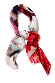 Tomorrow is today, Red printed scarf