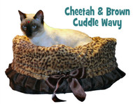 Cheetah Print & Brown Reversible Snuggle Bug w/ Black ruffle trim 