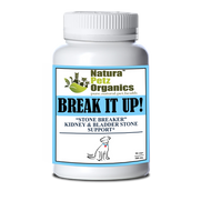  Natura Petz BREAK IT UP! Stone Eliminator Kidney, Gallstone & Liver Support - All Life Stages for  DOG 90 Capsules
