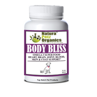Natura Petz BODY BLISS - OMEGA 3 & 6 SUPER FOOD + HEART, BRAIN JOINT, BLOOD & COAT SUPPORT*  for DOGS All  Life Stages 90 Capsules