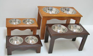 Crown Pet Double Dinners - Eco-Friendly Hardwood