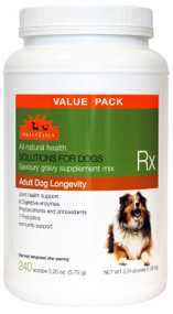 WellyTails Adult Dog Longevity Rx Supplement 1380g/3.04 lbs. (240 x 5.75g scoops) VALUE PACK