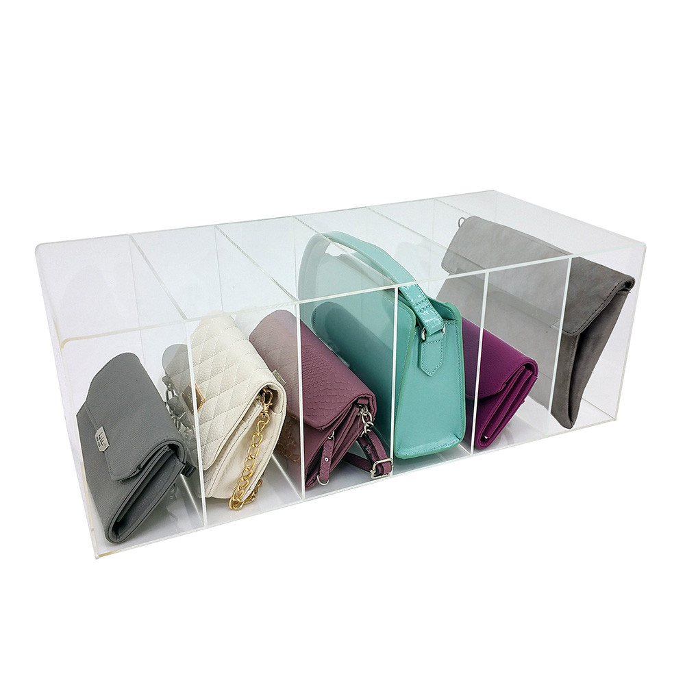 OnDisplay Deluxe Large Acrylic 6 Slot Purse/Handbag Organizer - Luxury  Handmade Clear Acrylic Closet Clutch/Handbag Organization Station - Vandue