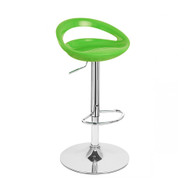 Set of 2 Rho Contemporary Adjustable Barstool - Lime Green