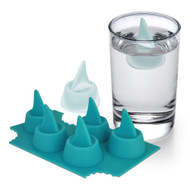 Shark Fin Ice Cube Tray – Silicone Mold for 5 Shark Fin Shaped Ice Cubes – Fun Novelty Gift for Drinks, Cocktails & Parties – BPA-Free, Food Grade