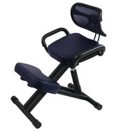 Multifunctional Ergonomic Kneeling Posture Chair with Back Support, Adjustable Angle Stool (Navy Blue)