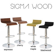 Sigma Contemporary Wooden Adjustable Barstool