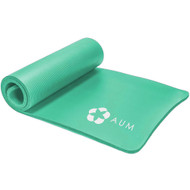 Aum Extra Thick 1/2" Exercise Yoga Mat w/Carry Strap - Non-slip, Moisture-Resistant Foam Cushion for Pilates - Support for Stretching & Physical Therapy - 72" x 24" x 1/2"