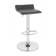Modern Home Sigma Contemporary "Leather" Adjustable Height Barstool - Bar or Counter Height Adjusting Stool for Kitchen/Bar/Nook