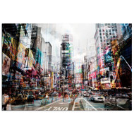 Modern Home Ultra High Resolution Tempered Glass Wall Art - 3D Times Square New York 1