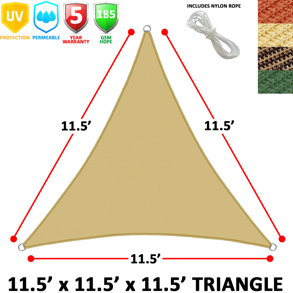 Modern Home Sail Shade Triangle (11.5' Sides) Vandue